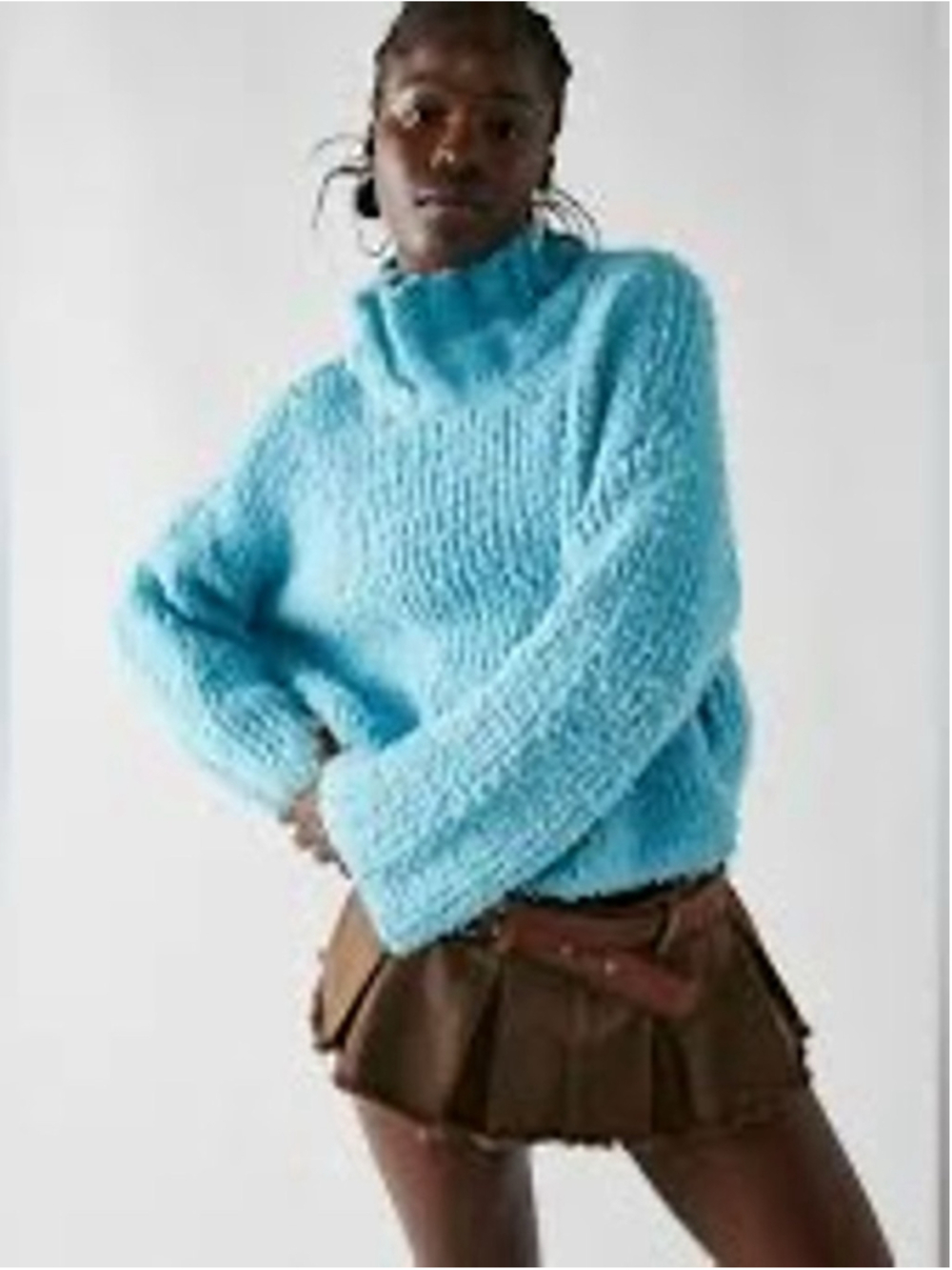Free People Canyon Pullover Cowl Neck Textured Sweater Size M